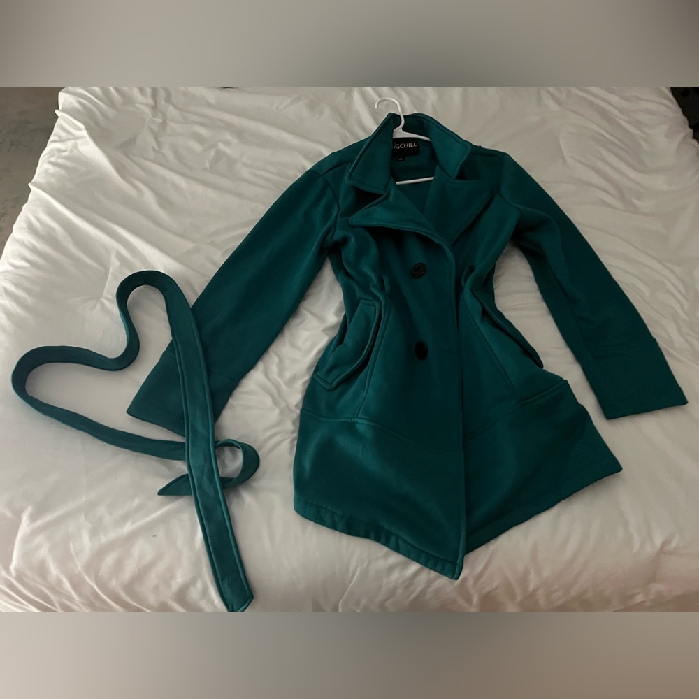 Big Chill Women's Teal Trench Coat